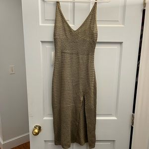NWT- Aritzia Evie Crochet slit dress